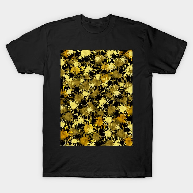 Gold Splatter T-Shirt by SartorisArt1